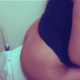 A light-skinned black girl records herself from a thighs and ass side video as she pisses, farts loudly, and takes a soft sounding shit while sitting on a toilet. Presented in 720P HD. About 2.5 minutes.